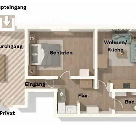 In Reelkirchen Mit 1 Schlafzimmer Appartement
